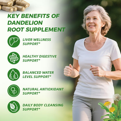 Dandelion Root Supplement 3750mg, 100% Vegetarian, Non-GMO, Gluten Free, 120 Capsules, 4 Month Supply