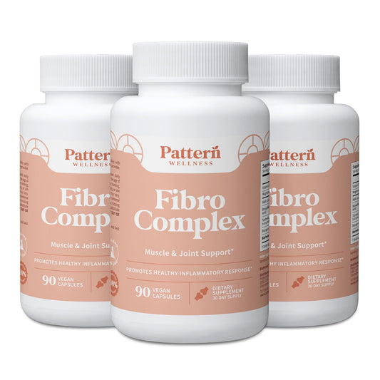 Pattern Wellness Fibro Complex – Advanced Formula with BioPerine® for Nutrient Absorption – Supports Muscle, Joint & Mobility Health – 90 Vegan Capsules