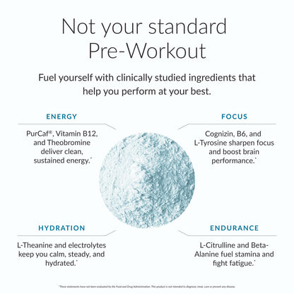 BEAM Pre Workout Powder – Pre Workout Supplement with Organic Caffeine, 350 mg Electrolytes & Nootropic Focus Support, No Sugar, Pre Workout for Women & Men, Blue Raspberry Flavor, 20 Servings