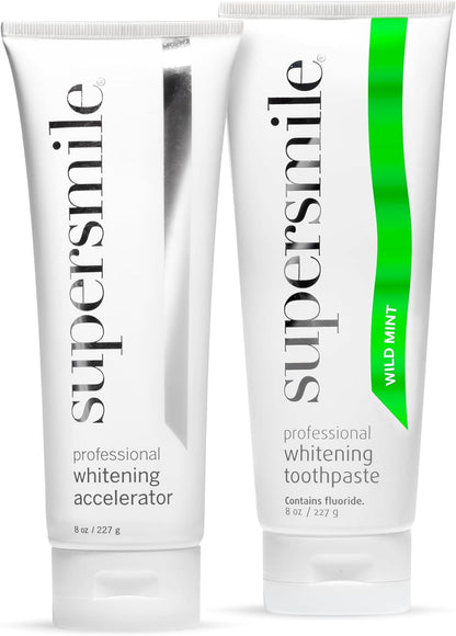 Supersmile Wild Mint Whitening System, 8 Oz Toothpaste + Accelerator