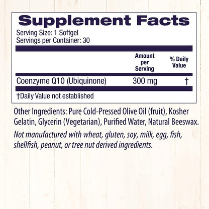 Healthy Origins CoQ10 (Kaneka Q10), 300 mg - Heart Health & Energy Supplement - Gluten