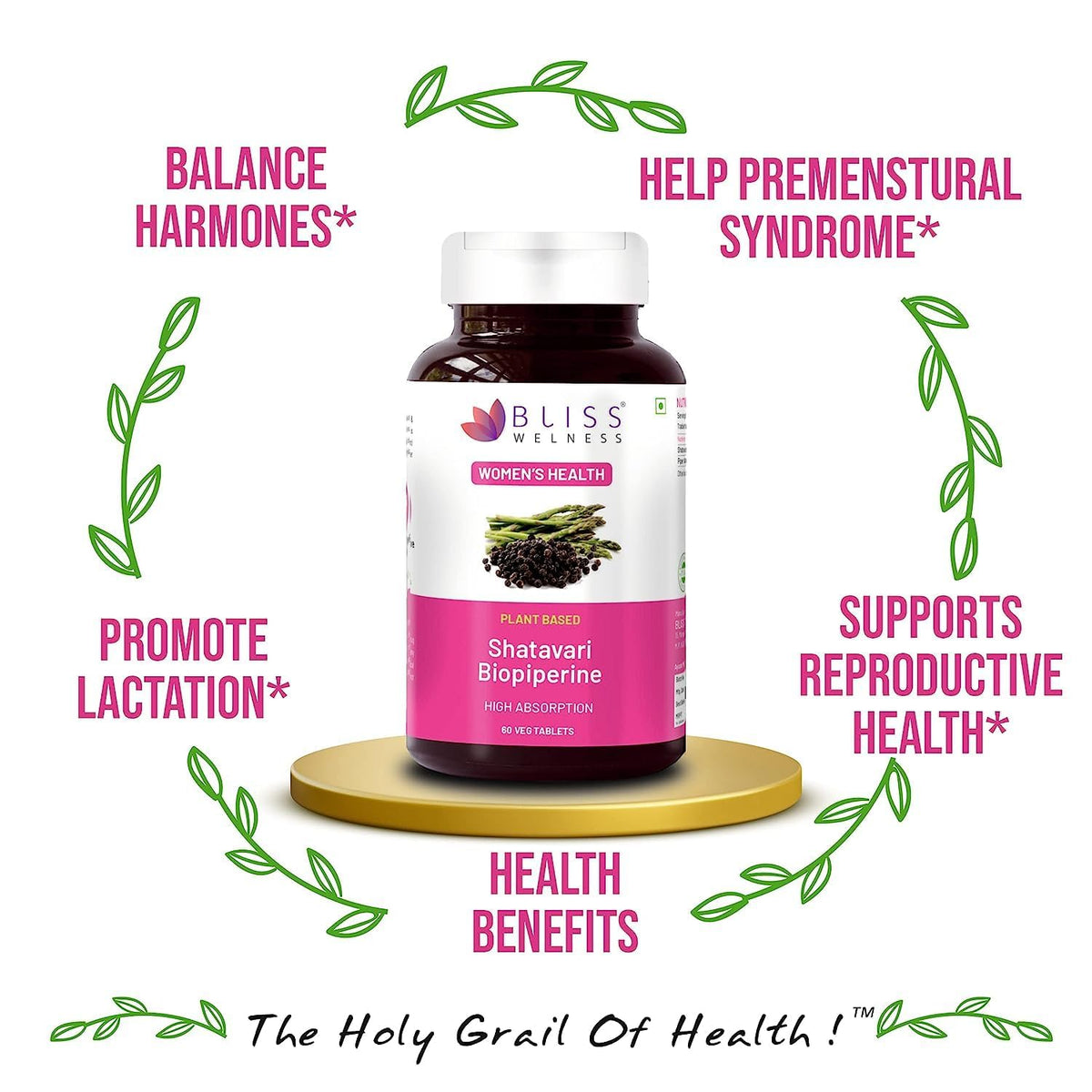 Sheltr Organic Shatavari Biopiperine | Women Health | Lactation Support Immunity Booster Menopause