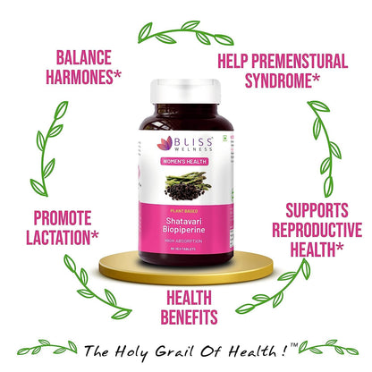 Sheltr Organic Shatavari Biopiperine | Women Health | Lactation Support Immunity Booster Menopause