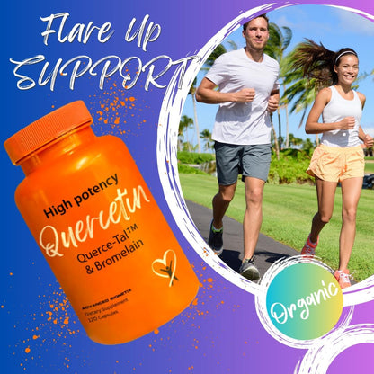 Advanced Bionetix Querce-Tal™ Quercetin + Bromelain 120 Veg Capsules | High Potency Enhanced Absorption Bioavailability. Supports Anti-Oxidant, Flare up Events, Heart Immune Health, Packaging May Vary