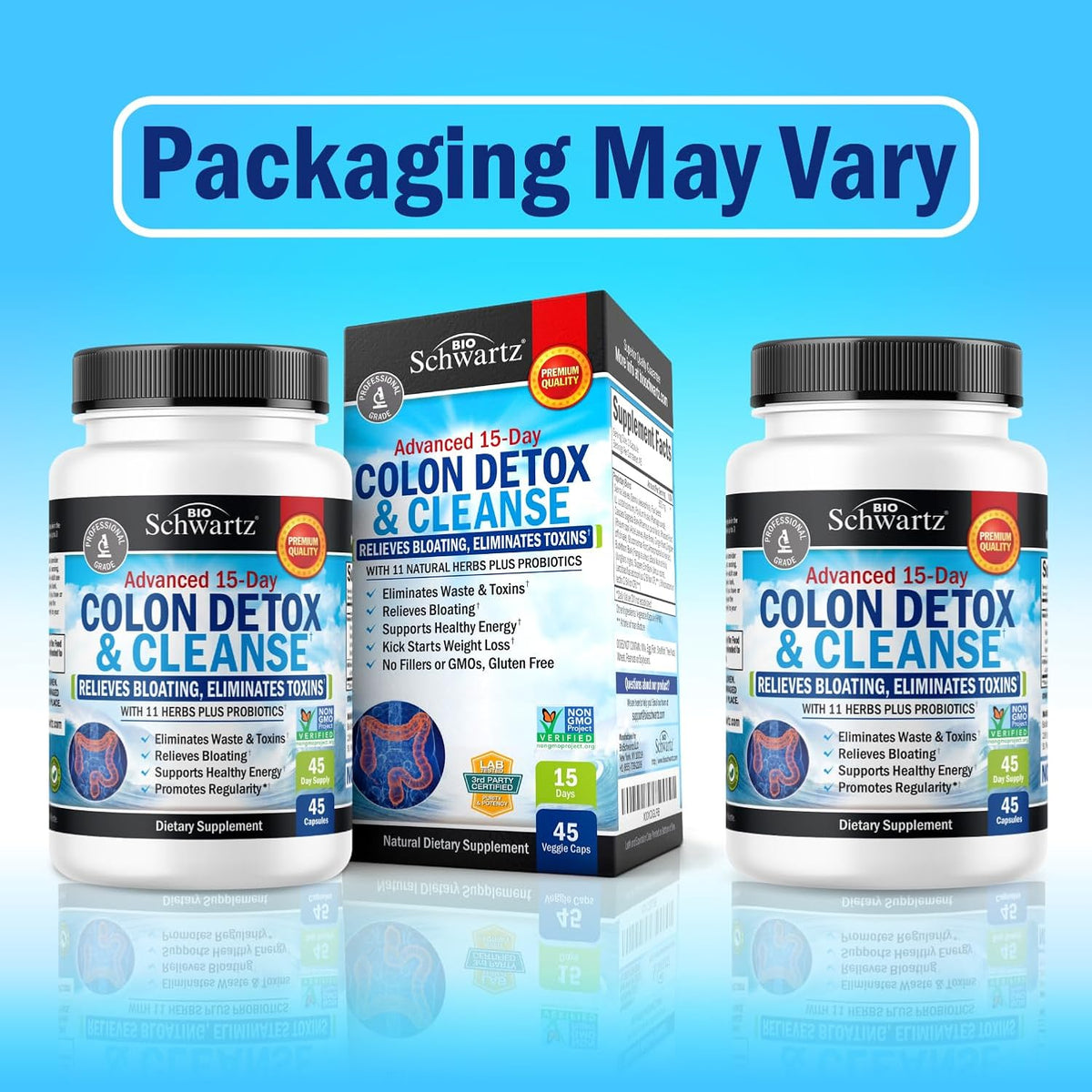 Colon Cleanser and Detox for Digestive Support, 15 Day Fast-Acting Cleanse