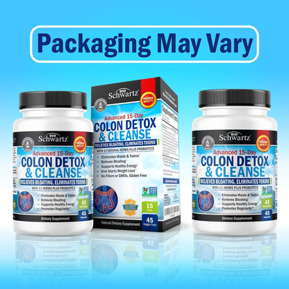 Colon Cleanser and Detox for Digestive Support, 15 Day Fast-Acting Cleanse