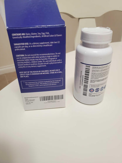 1 Body Thyroid Support for Women & Men, Iodine & Selenium Supplement