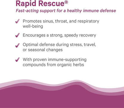 PURE SYNERGY Rapid Rescue | Organic Immune Support Capsules | Herbal Supplement with Echinacea, Elderberry, and Olive Leaf Extracts | for Immediate Immune Support (42 Capsules)