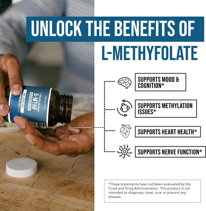 Organic Methyl Folate 1000 mcg + Methyl B12 Cofactor (300 Servings) – Metabolically Active 5-MTHF Form, Organic Berry Flavor, Liquid Sublingual Form – Mood, Cognition, Methylation, Pregnancy (1oz)
