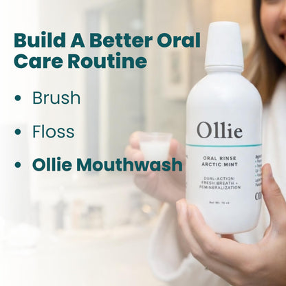 Ollie Arctic Mint Mouthwash, with 3% Hydroxyapatite, Alcohol-Free, 1 Pack