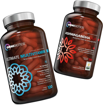 OmniBiotics Ultimate Daily Multivitamin + Ashwagandha Root Supplement
