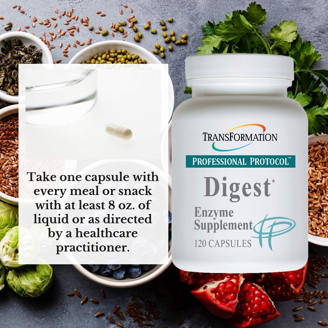 TRANSFORMATION THE GENESIS OF GOOD HEALTH Enzyme - Digest Wellness Supplement Capsules, Supports Digestive & Immune System Health, Aids Digestion of Lipids to Enhance Performance of Pancreas and Liver