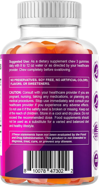 Vitamatic Prebiotic Fiber Gummies for Adults – 7g Fiber per Serving – 60 Pectin-Based Gummies Extra Strength, Zero Sugar Added – Supports Digestive Health & Regularity – Non-GMO, Vegan, Gluten-Free