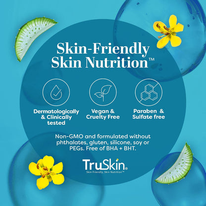 TruSkin Hyaluronic Acid Serum for Face for Hydrated, Plumper Skin, 1 fl oz | With 7 ultra-hydrating ingredients to replenish moisture and leave skin feeling soft, smooth and healthy-looking