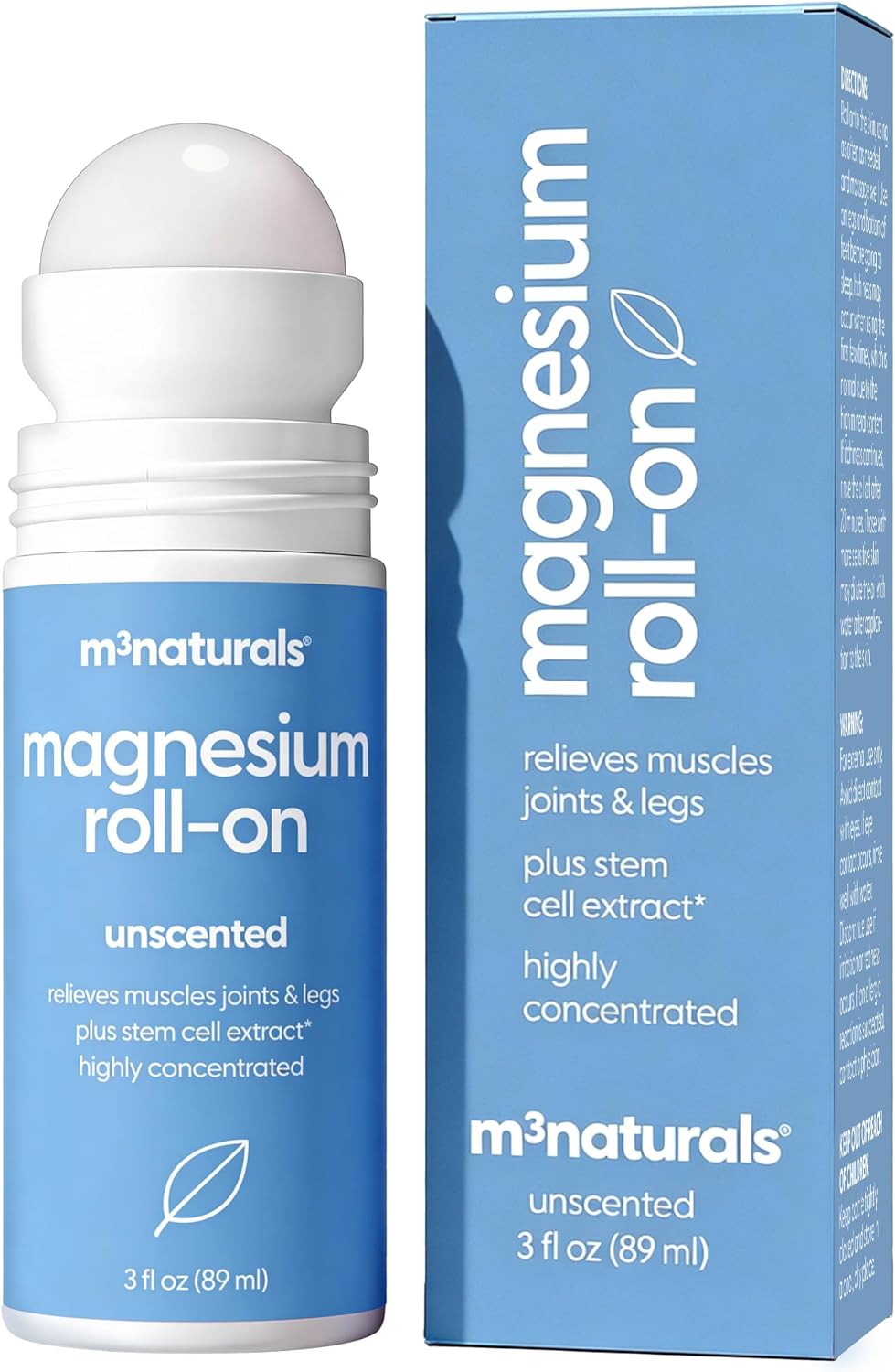 High Absorption Topical Magnesium Roll on for Kids & Adults (3 Fl Oz)