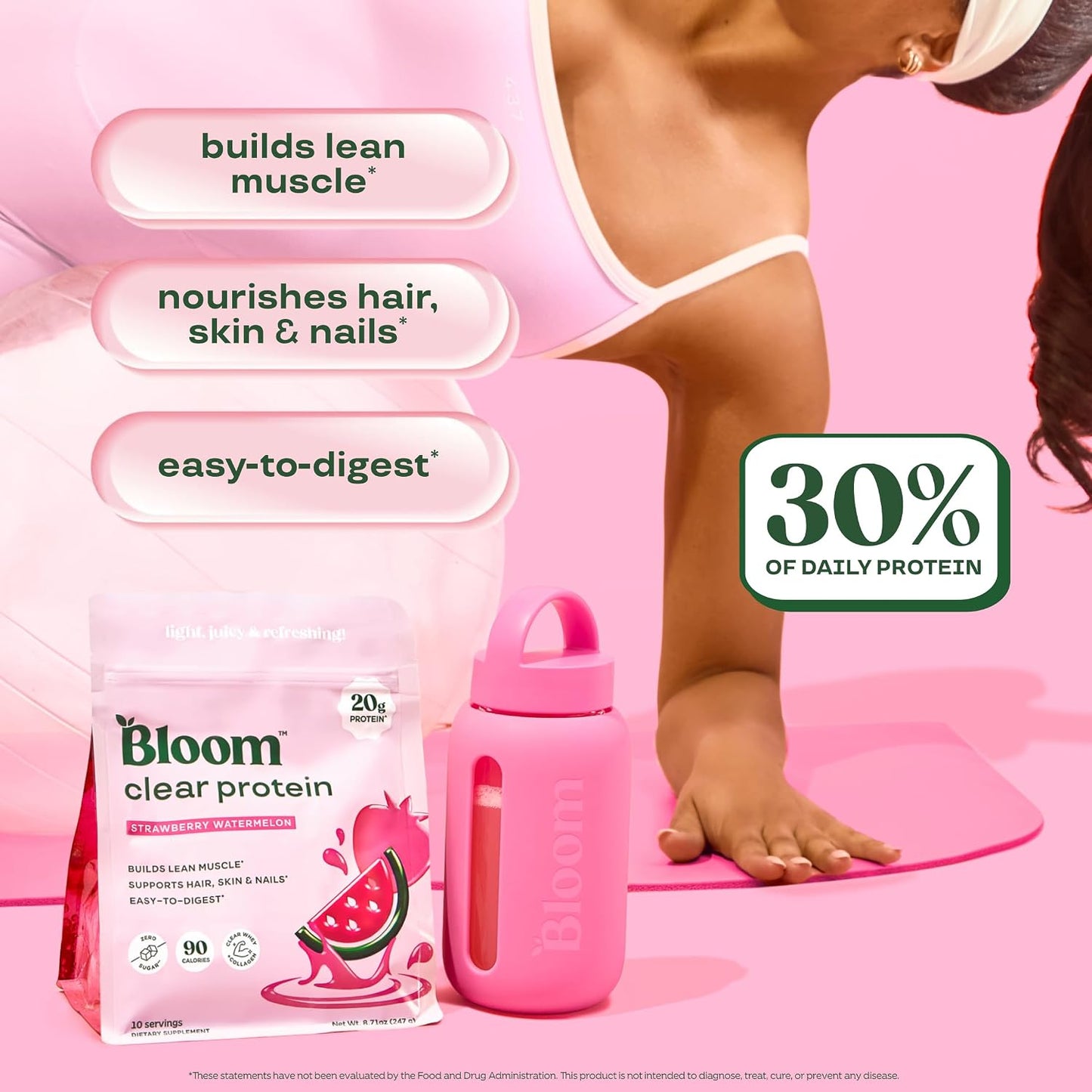 Bloom Strawberry Watermelon Clear Protein and Peach Mango Energy Packets Bundle