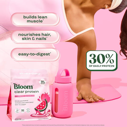 Bloom Strawberry Watermelon Clear Protein and Peach Mango Energy Packets Bundle