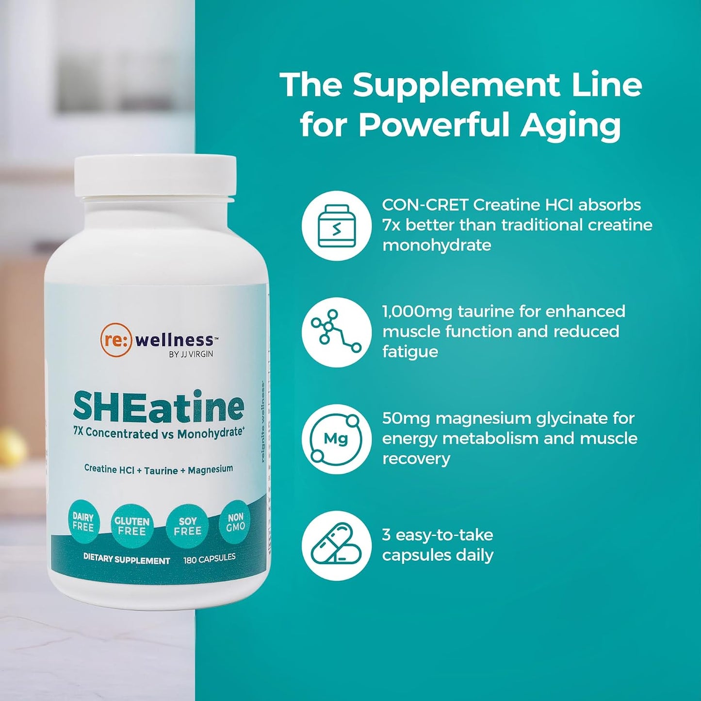 Reignite Wellness by JJ Virgin SHEatine Capsules and Omega Plus