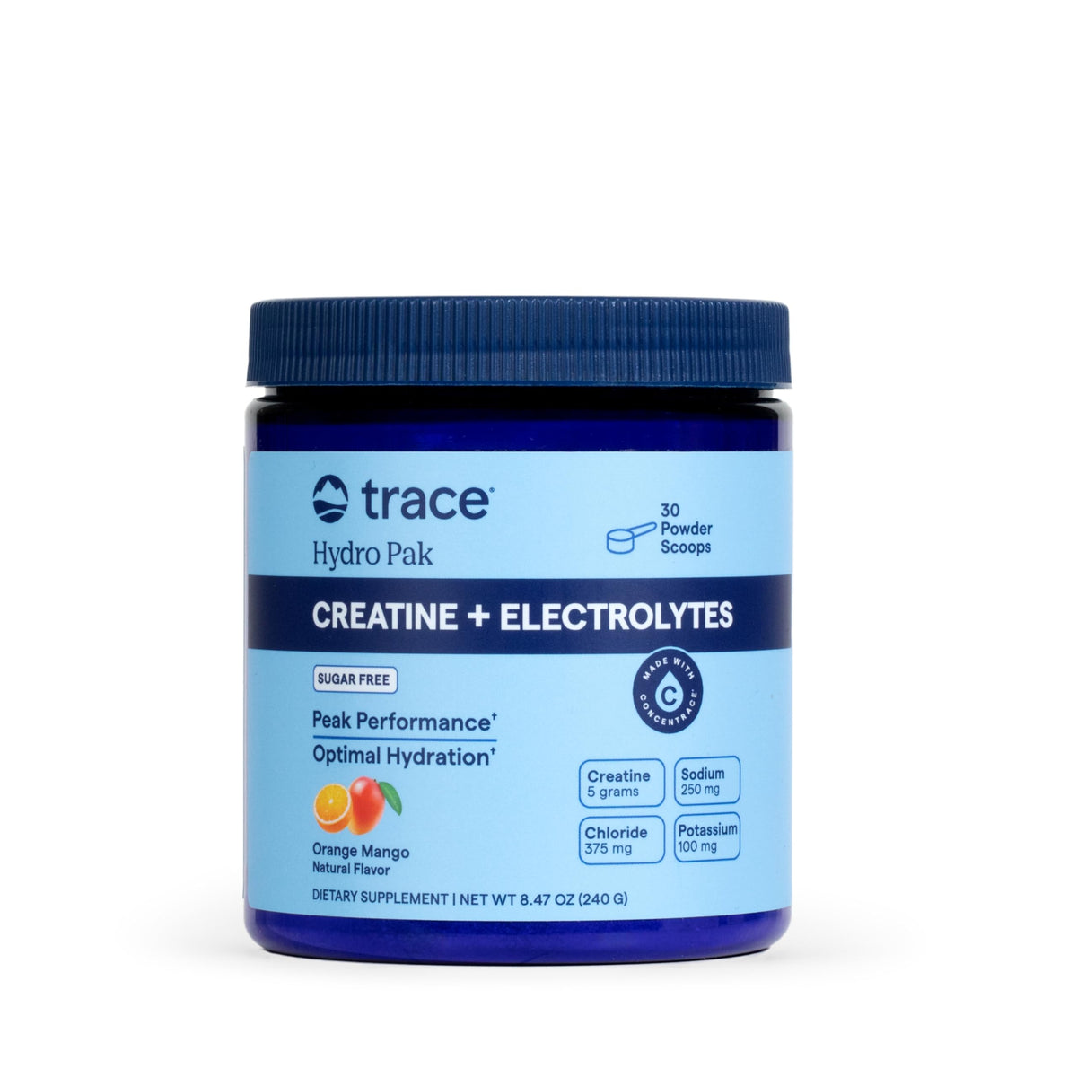 Trace Minerals Creatine + Electrolytes, Tropical Watermelon, 30 Servings