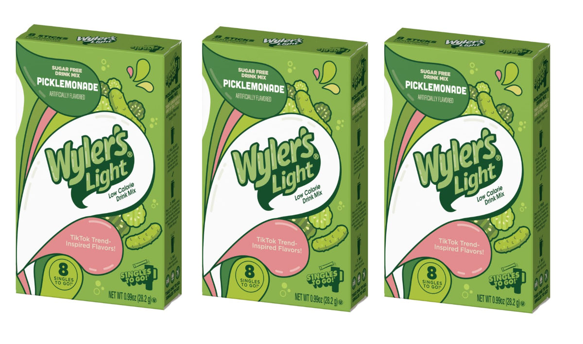 Wyler's Light Vanilla Singles To Go Drink Mix - 8 Count, Pack of 3