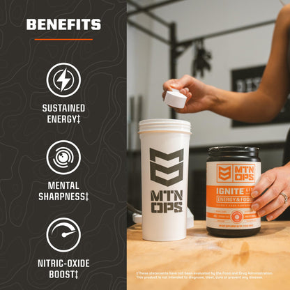 MTN OPS Ignite Energy Powder, Zero Sugar, Tiger's Blood