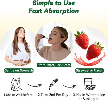 Aged Garlic Extract Liquid Drops, Odorless Garlic Supplement with CoQ10 Cayenne Hawthorn Berry Nattokinase Omega-3 Vitamin B6 & B12 for Heart Immune Health Support, Grown Allium Sativum Bulb