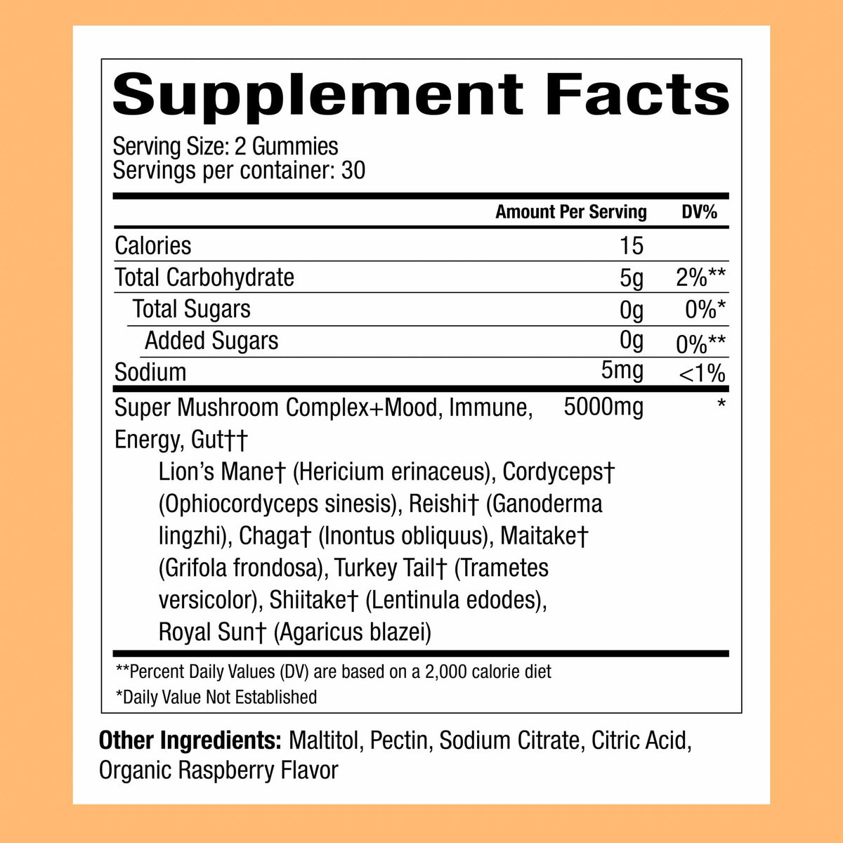 Plant People WonderDay Mushroom Gummies for Energy, Raspberry, 60ct