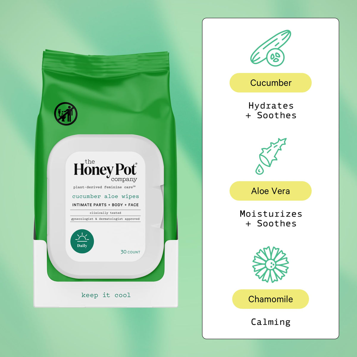 The Honey Pot Company - Feminine Wash & Feminine Wipe Bundle - Includes Ph Balance Feminine