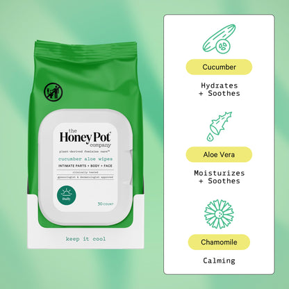 The Honey Pot Company - Feminine Wash & Feminine Wipe Bundle - Includes Ph Balance Feminine