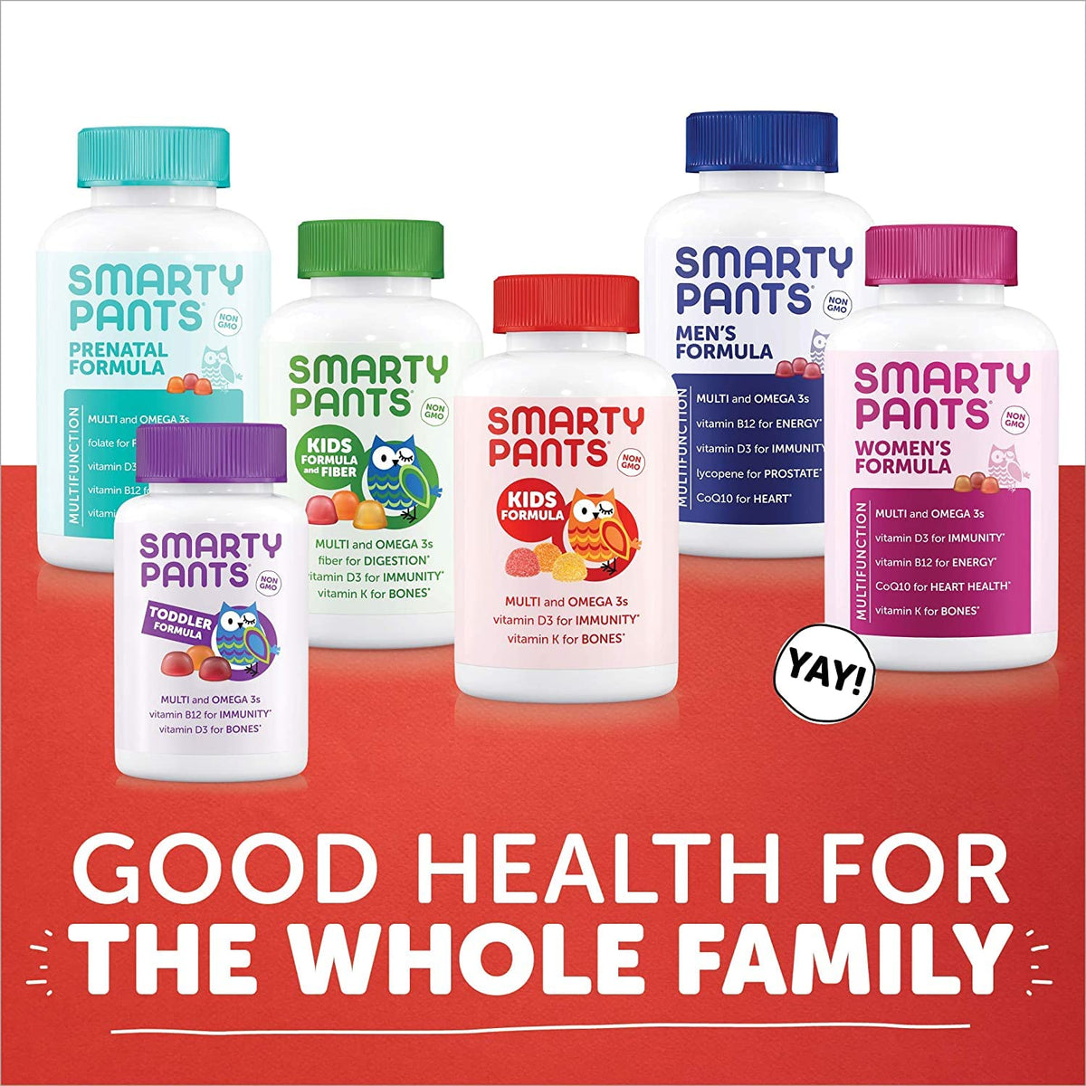 SmartyPants Kids Multivitamin Gummies and Probiotic Immunity Bundle: Omega 3 Fish Oil