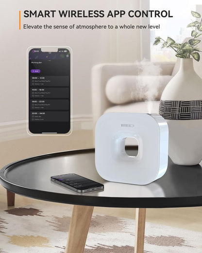 MEIDI Waterless Essential Oil Diffuser - Bluetooth Cordless Aromatherapy Diffuser with App Control