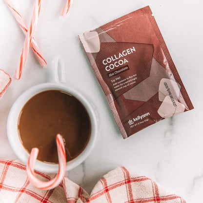 Dr. Kellyann Keto Cocoa Hot Chocolate Packets (7 Servings) – Grass-Fed Collagen & Coconut Milk, Sugar-Free, Keto-Friendly, 1 Pack