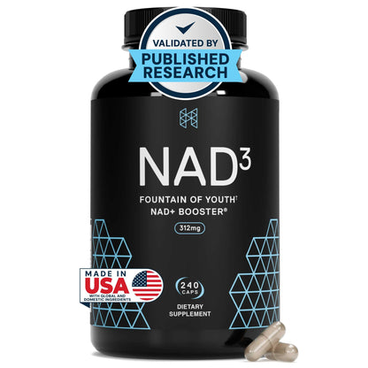 HPN NAD3 Clinical NAD+ Booster, Cellular Health & Natural Energy - NAD Supplement for Healthy Aging, Metabolic Support, NRF2 & Longevity, Nicotinamide Riboside & NMN Alternative, 120ct, 60-Day Supply