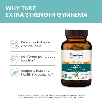 Himalaya Extra Strength USDA Organic Gymnema Sylvestre Extract, 1085 mg, 60