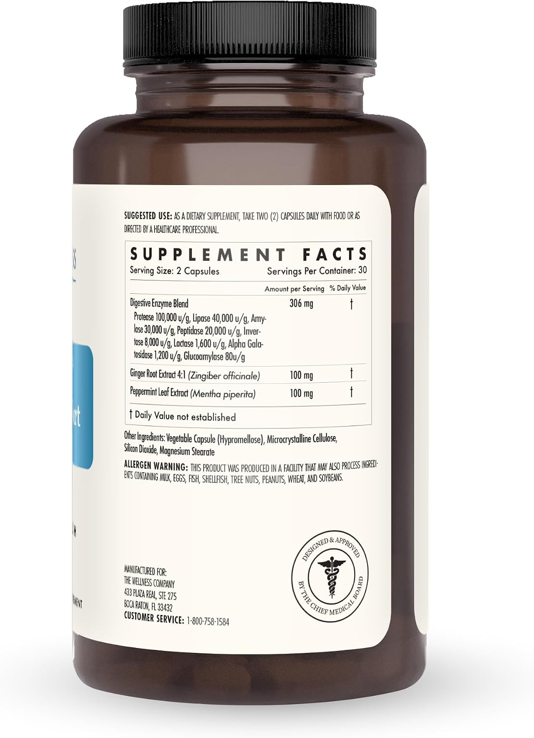 Digestive Comfort – Natural Digestive Enzymes, Bloat & Gas Relief, 60ct