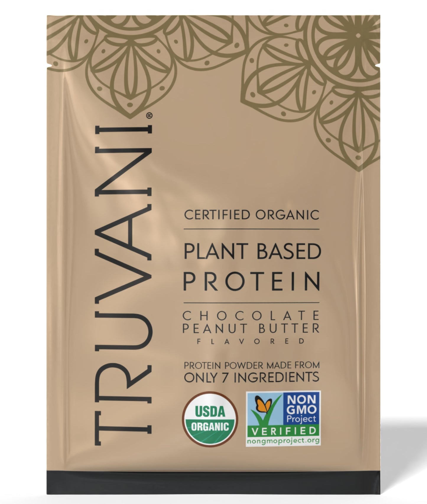 Truvani Organic Plant Based Protein Powder | Vanilla | 1 Serving | Vegan | 20g Pea Protein | Keto | Gluten & Dairy Free | Low Carb | No Added Sugar