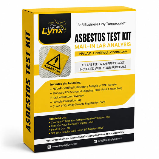 Asbestos Test Kit for Home – DIY Asbestos Sampling + NVLAP Certified Lab Analysis Included, 72-Hour Results, Prepaid Return Shipping, Easy Instructions, Test Popcorn Ceilings, Tiles, Insulation & More