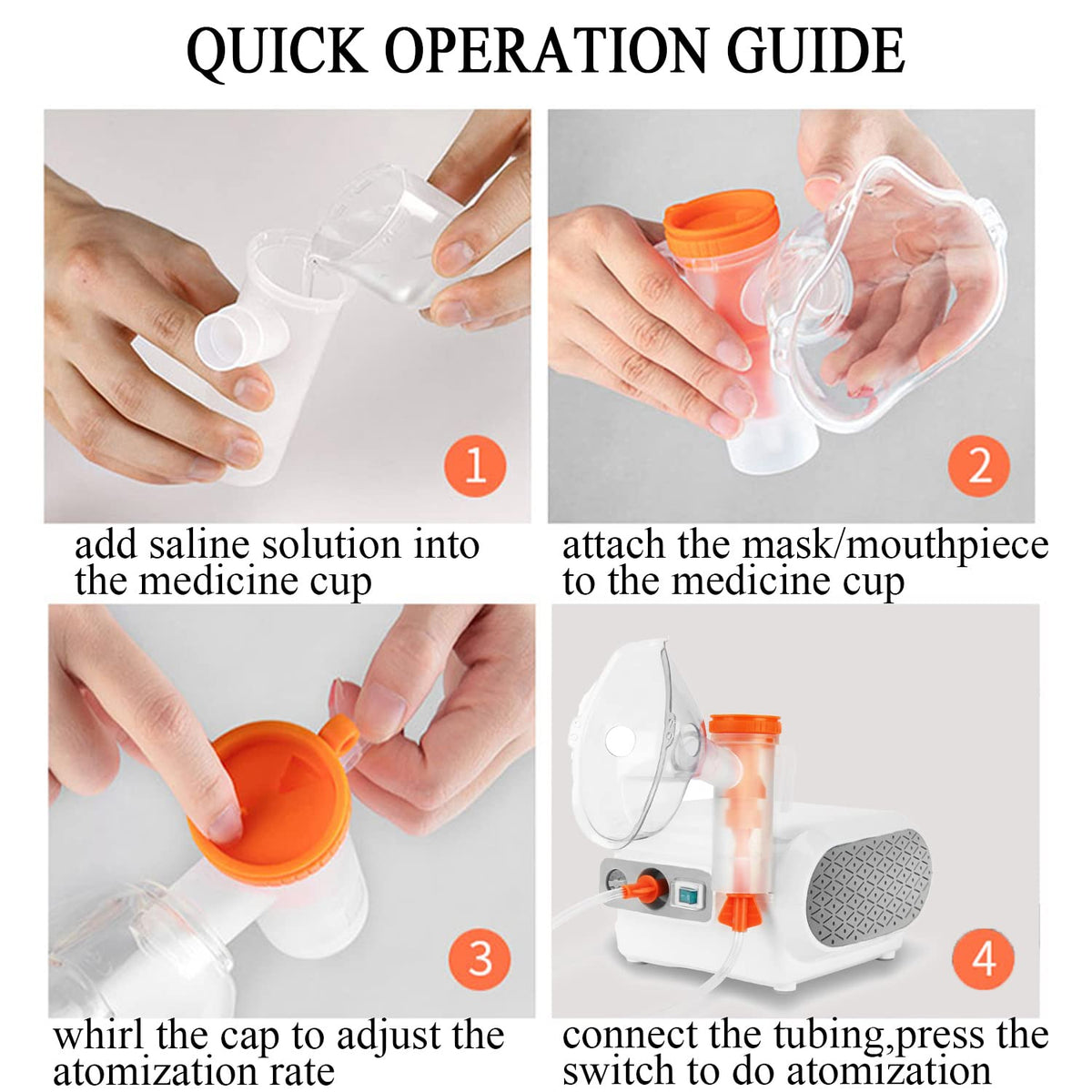 MAYLUCK Portable Compressor Nebulizer, Nebulizer Machine with 1 Set