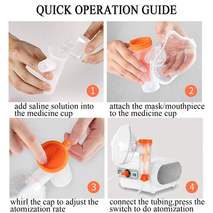 MAYLUCK Portable Compressor Nebulizer, Nebulizer Machine with 1 Set
