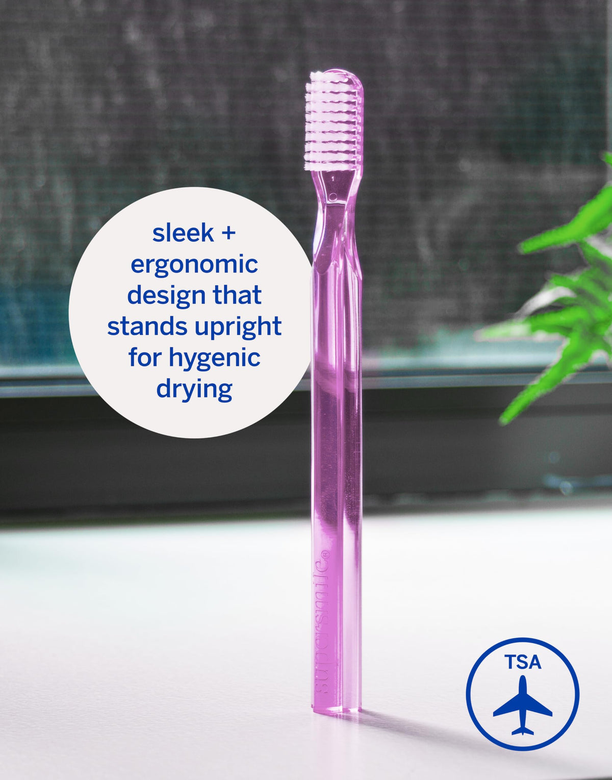 Supersmile New Generation 45° Toothbrush, Clear, Soft Dupont® Bristles