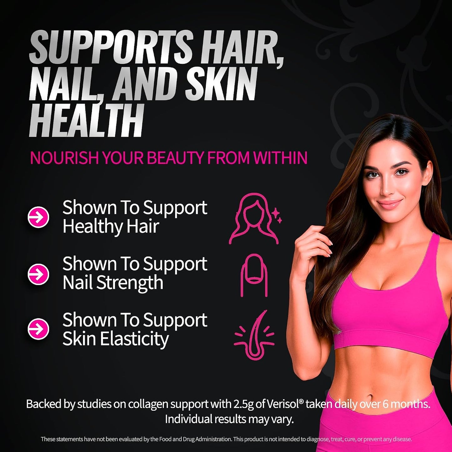 Bold Buns Creatine for Women – Supplement with Collagen & BCAA – Supports Muscle Development, Post-Workout Recovery, Skin Elasticity, Healthy Hair & Nail (2 Pack x 30 Servings, Unflavored)