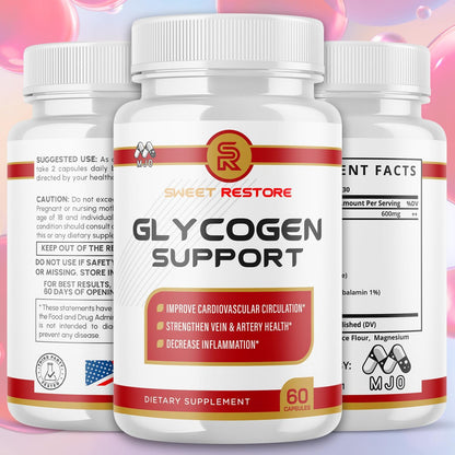 (2 Pack) Sweet Restore Glycogen Support Capsules, Supplement (120 Capsules)