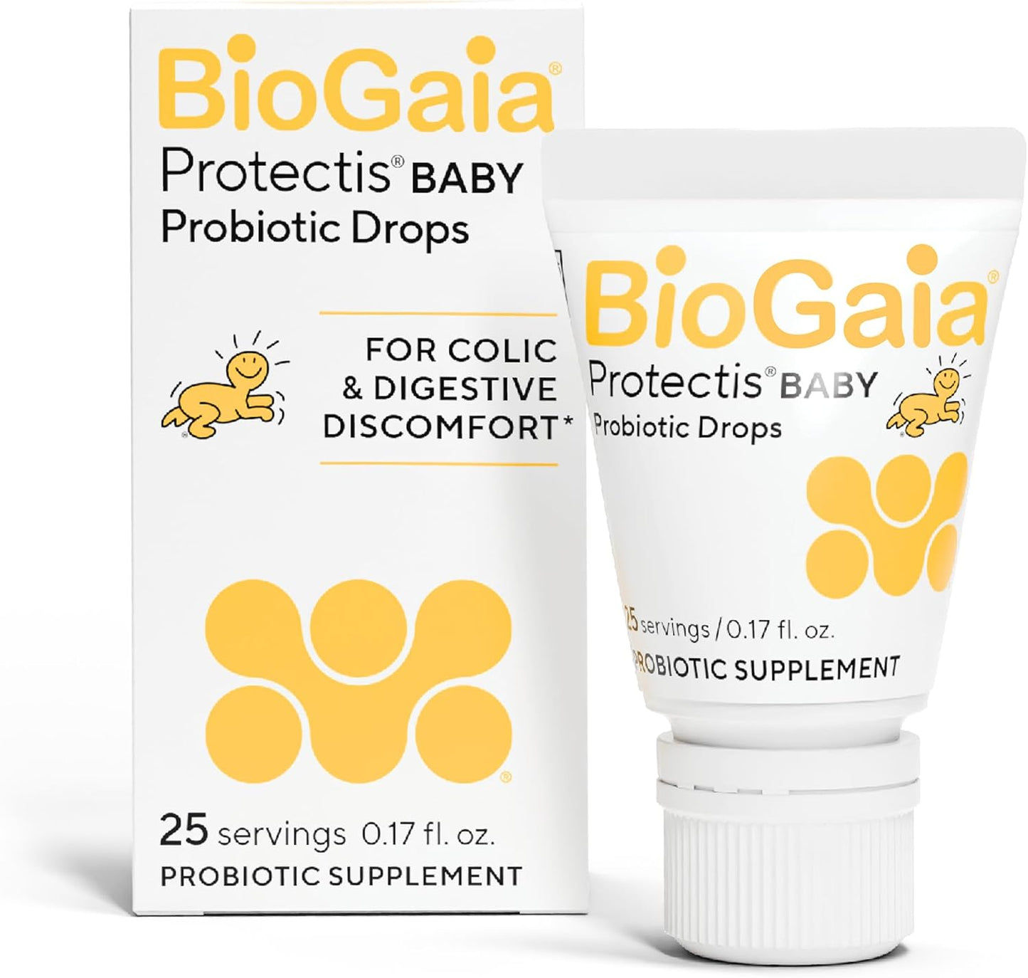 BioGaia Baby Probiotic Drops | Colic & Gas Relief | Safe for Newborns | Pediatrician-recommended | Ease Crying, Fussing, Colic, Gas, Spit-ups & Occasional Constipation | No Dairy or Soy | 5mL