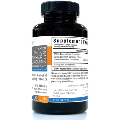Nanocur Turmeric Curcumin - 100x More Active Than Turmeric, 170% More Active Than