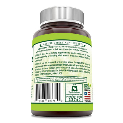 Herbal Secrets Ginger Root Supplement | 550 Mg Per Serving | Veggie Capsules | Non-GMO | Gluten Free | Made in USA (1 Pack, 120 Count)