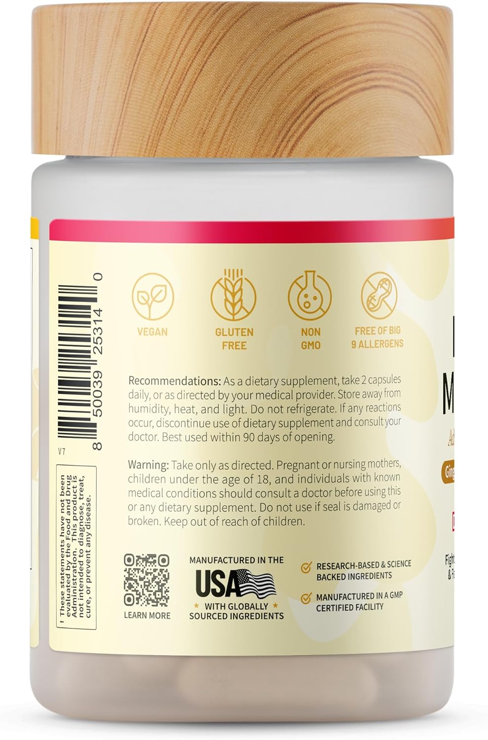 Snap Supplements Energy & Metabolism Adaptogenic Herbal Complex, 60 Count | Ginger, Turmeric, Rhodiola Rosea, Vitamin B12, Support Metabolism, Natural Energy, 30-Day Supply, Vegan, Gluten-Free, Non-GMO