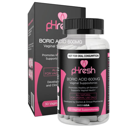 ACE NUTRITION Boric Acid Suppositories + 30 Applicators