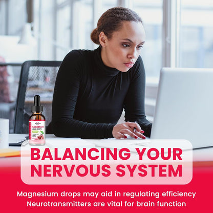 2 Pack Magnesium Glycinate Drops Strawberry & Cherry Flavor