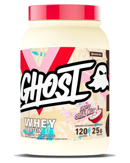 GHOST Whey Protein Powder, Cinnabon - 2LB, 25G of Protein - Cinnamon Roll Flavored Isolate, Concentrate & Hydrolyzed Whey Protein Blend - Post Workout Shakes - Soy & Gluten Free