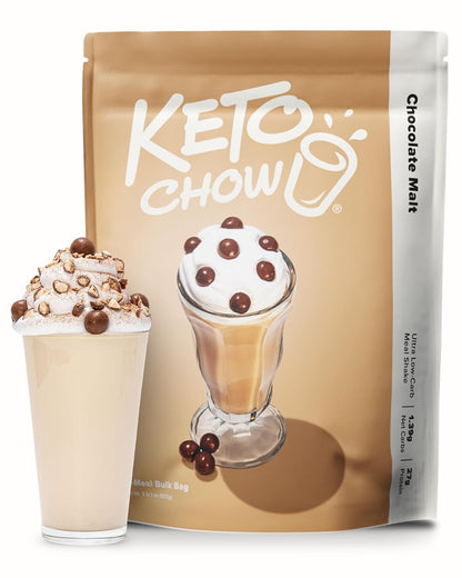 Keto Chow Chocolate Meal Replacement Shake Powder, 21 Meals